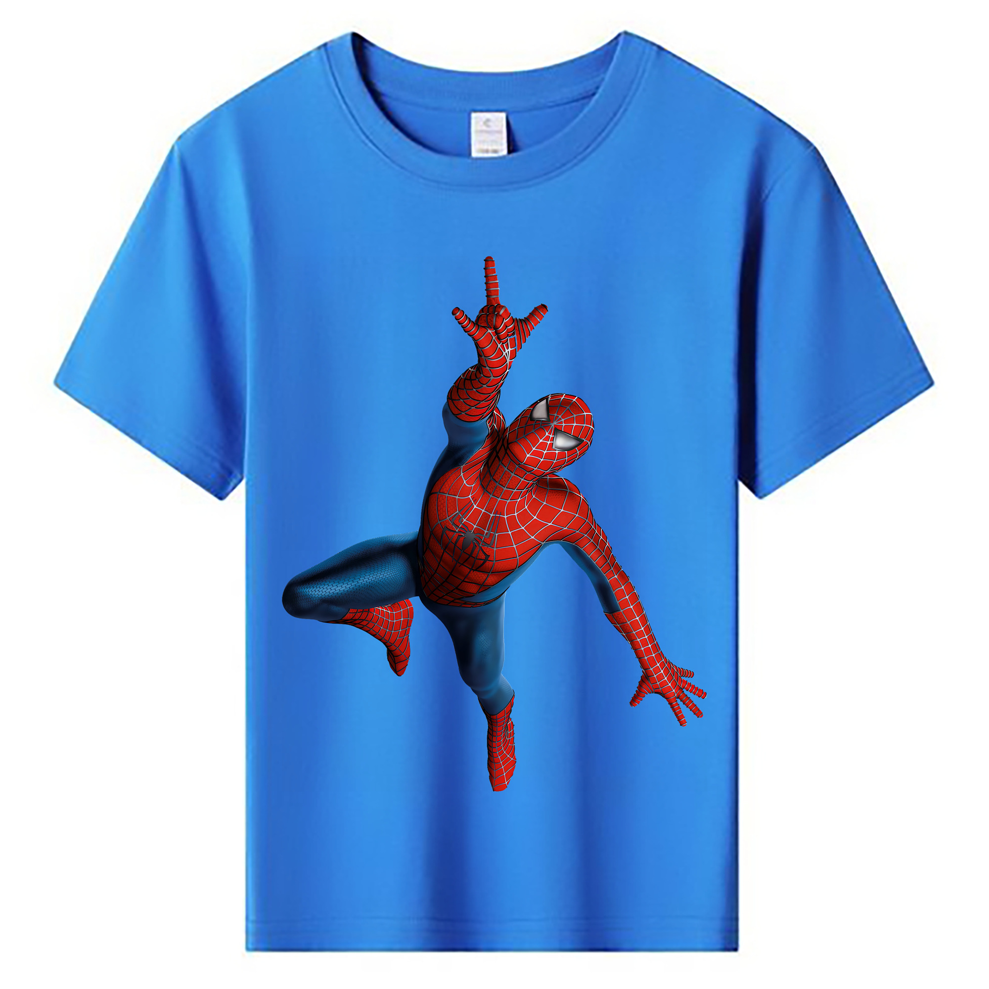 （画像用） Spider Man スパイダーマン 綿100％キッズTシャツ（フロントプリント）